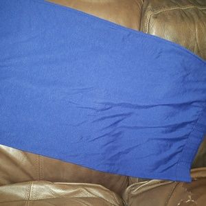 Blue spandex pencil skirt